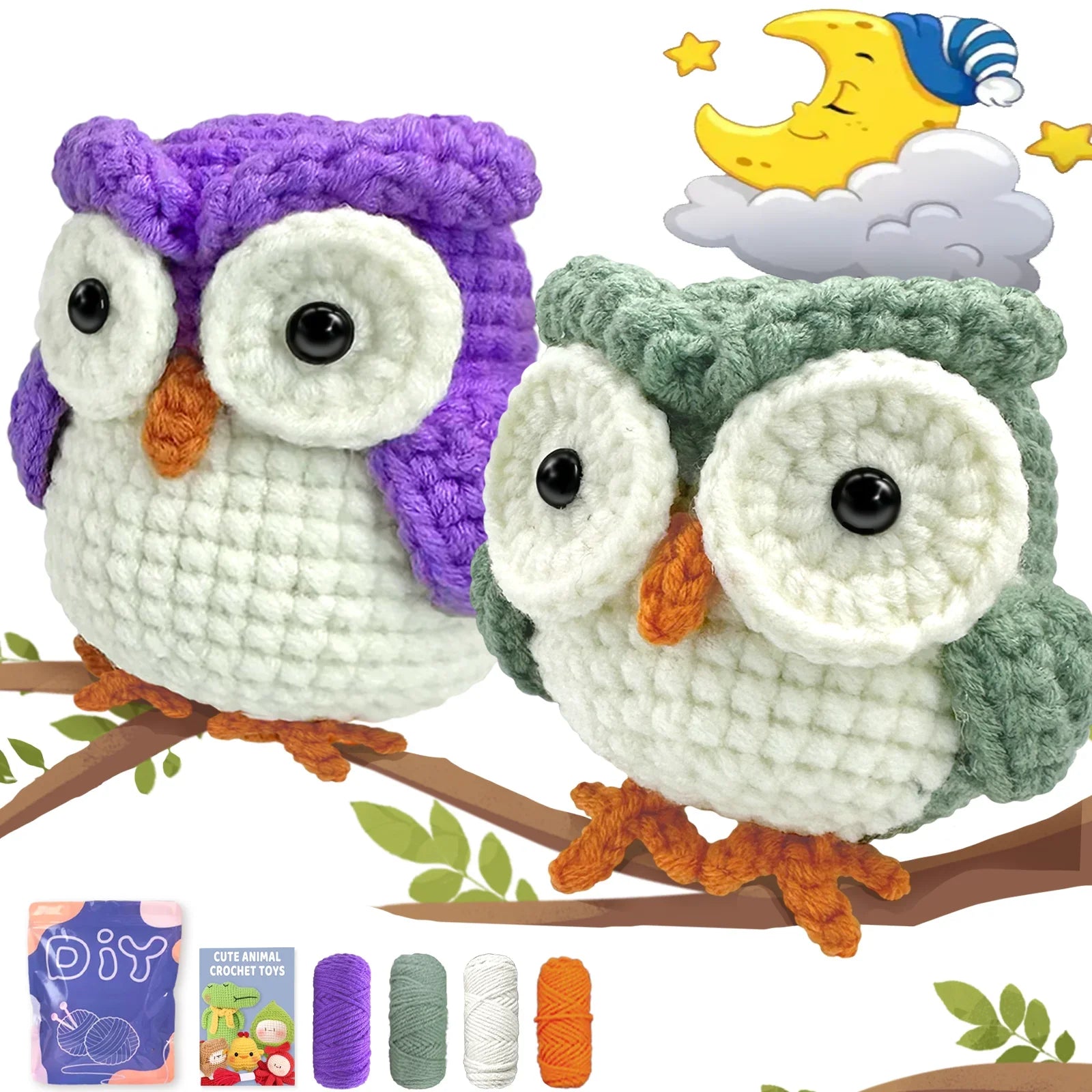 Animal Series Crochet Kit Beginners Step-by-Step Set