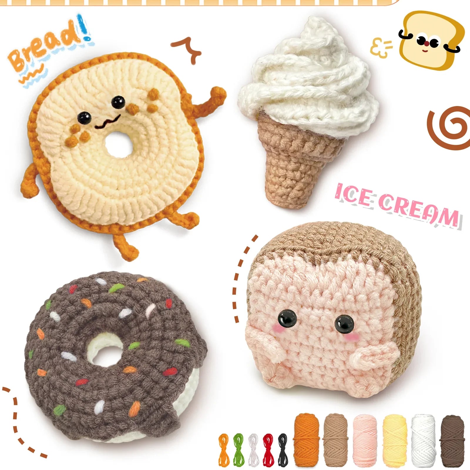 Animal Series Crochet Kit Beginners Step-by-Step Set