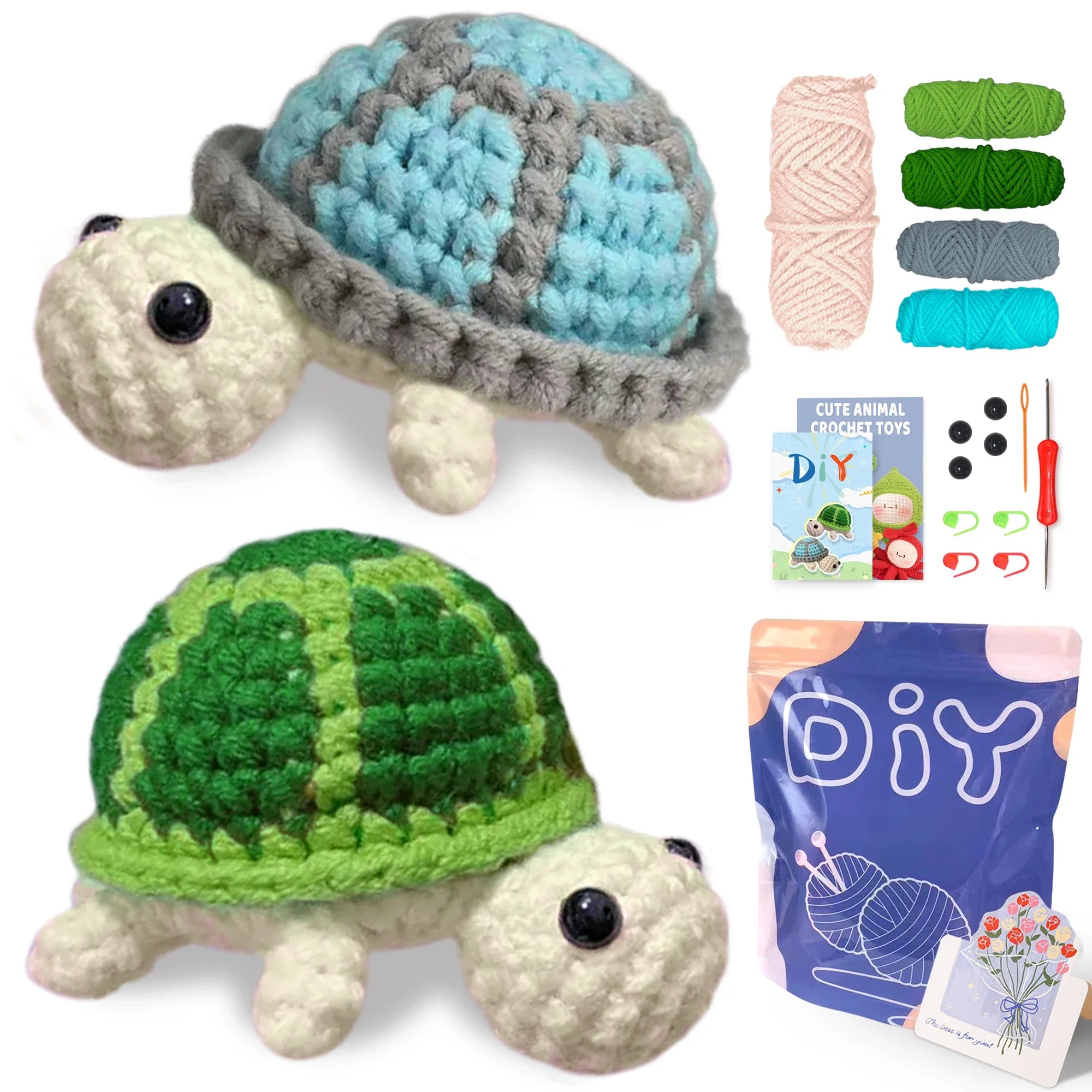 Animal Series Crochet Kit Beginners Step-by-Step Set