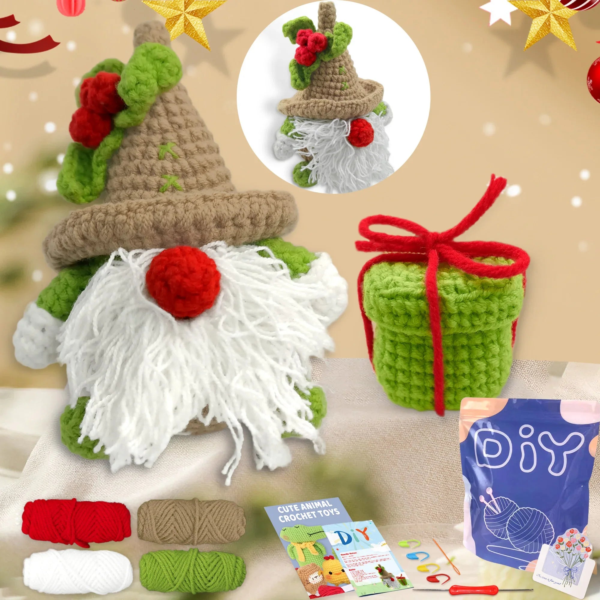 Animal Series Crochet Kit Beginners Step-by-Step Set