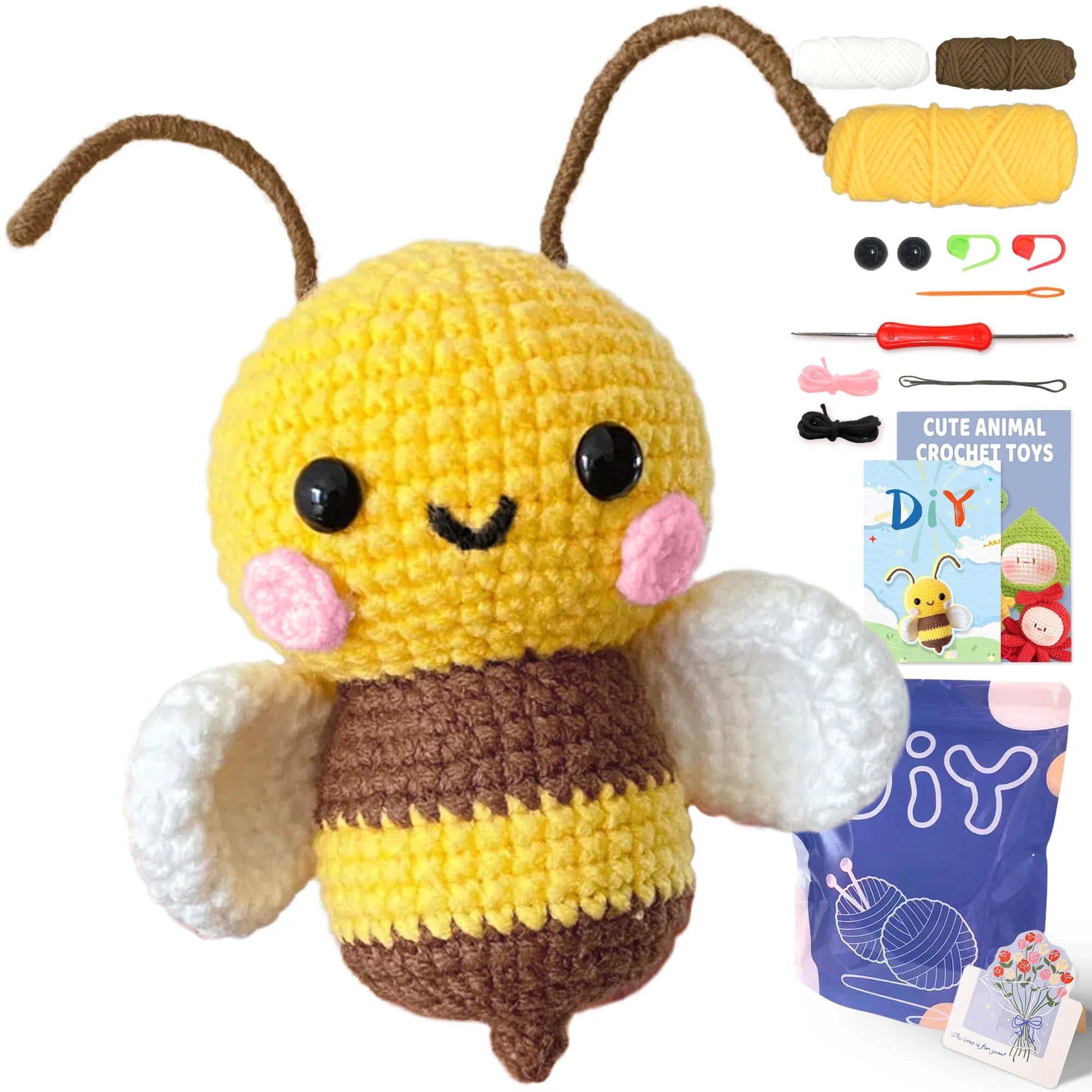Animal Series Crochet Kit Beginners Step-by-Step Set