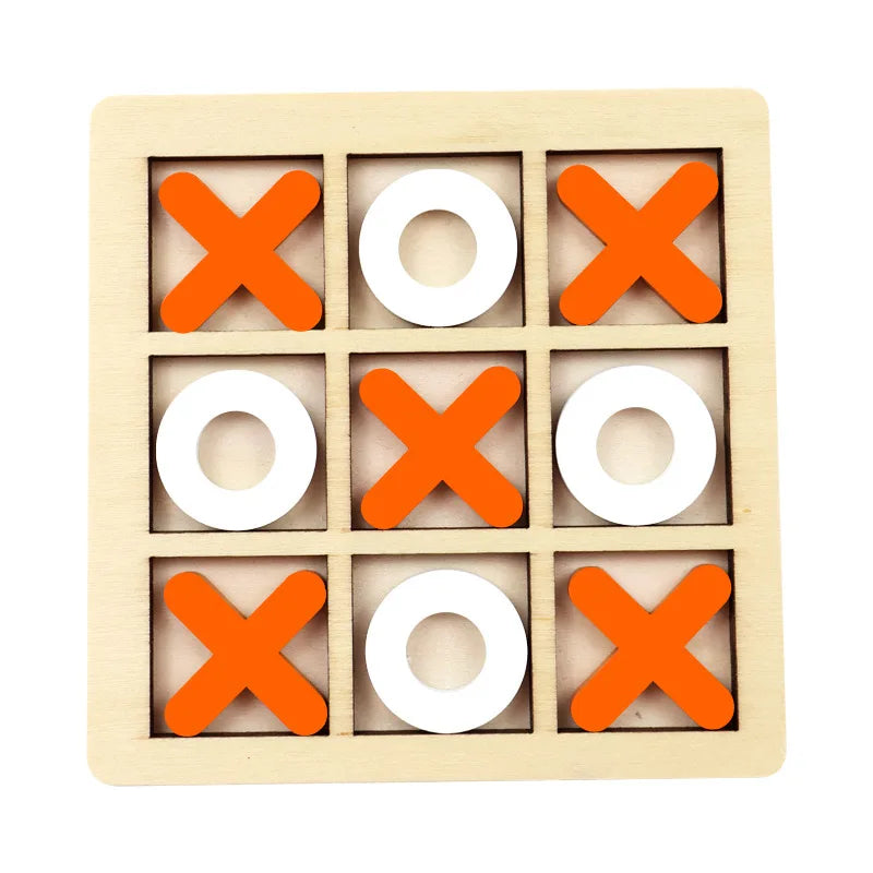 Wooden Tic Tac Toe Two Player Strategy