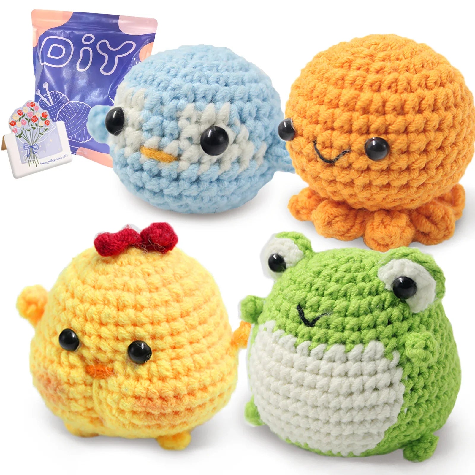 Animal Series Crochet Kit Beginners Step-by-Step Set