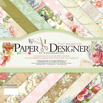 7 Inch Vintage Scrapbook Paper Set 40 Sheets