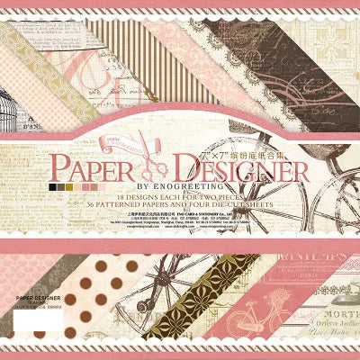7 Inch Vintage Scrapbook Paper Set 40 Sheets