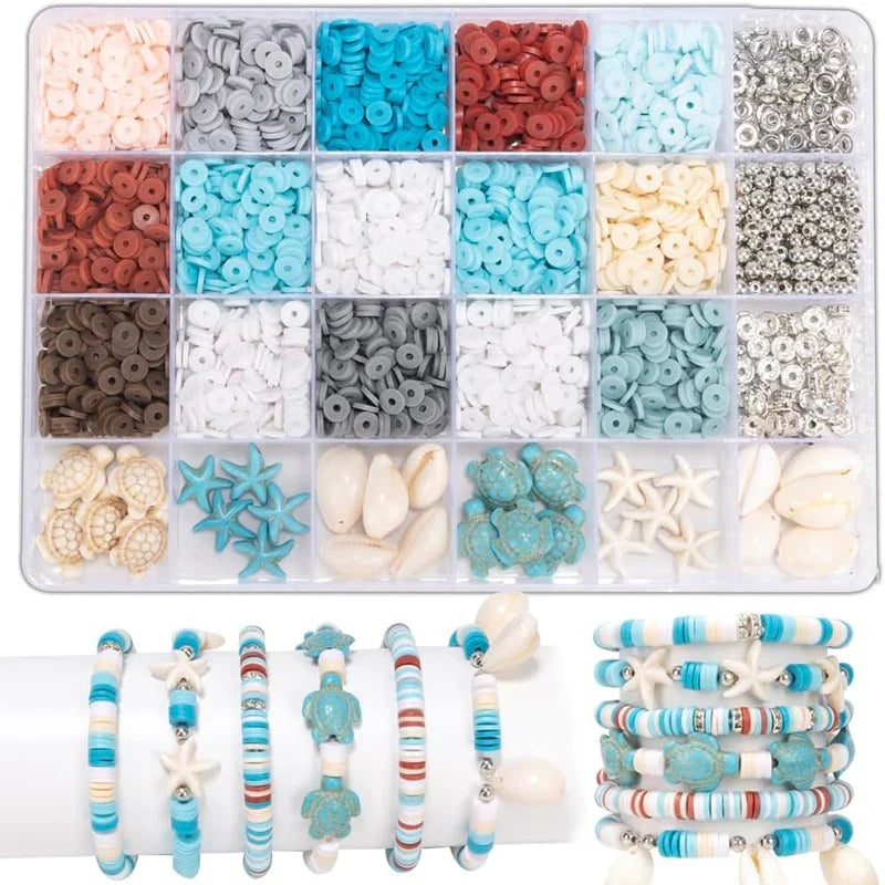 Ocean Summer Friendship Bracelet DIY Clay Bead Kit