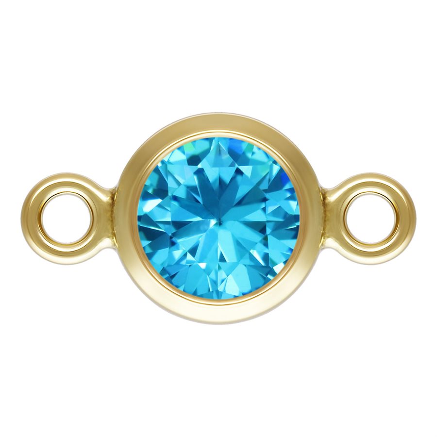 14K Gold Filled 4mm Birthstone Jewelry Connectors