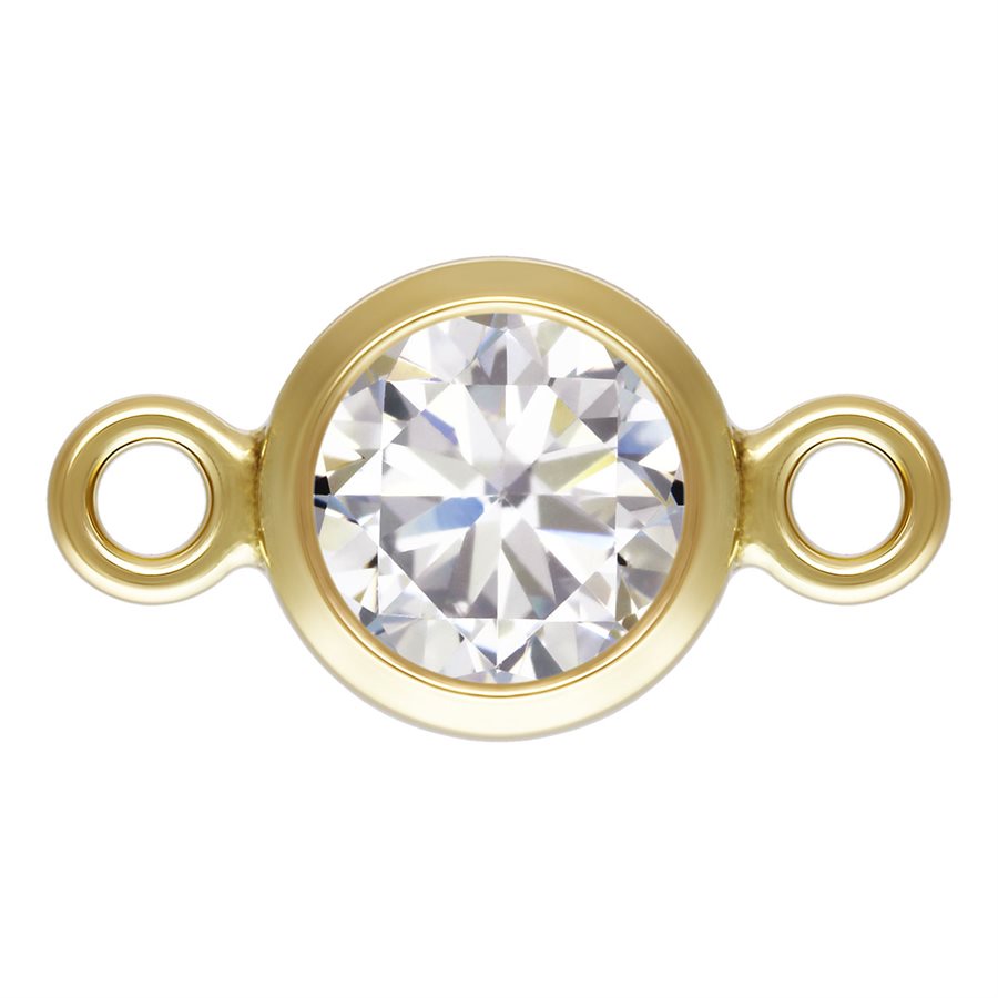 14K Gold Filled 4mm Birthstone Jewelry Connectors