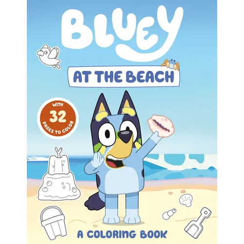Bluey At The Beach Coloring Book Paperback