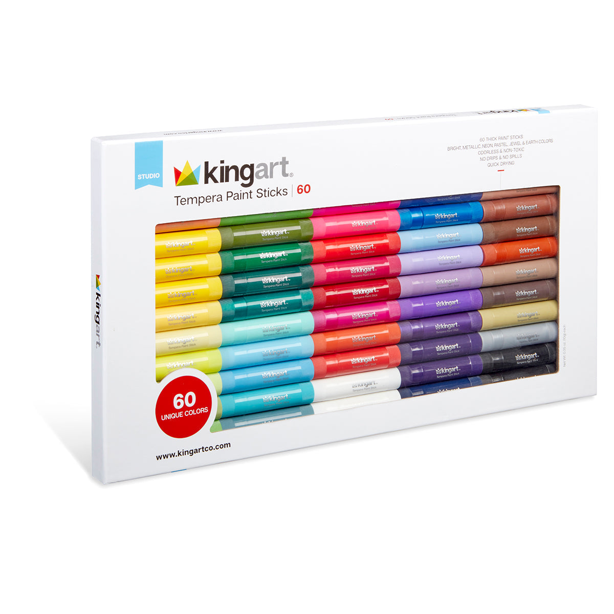 Tempera Paint Sticks 60 Color Art Set