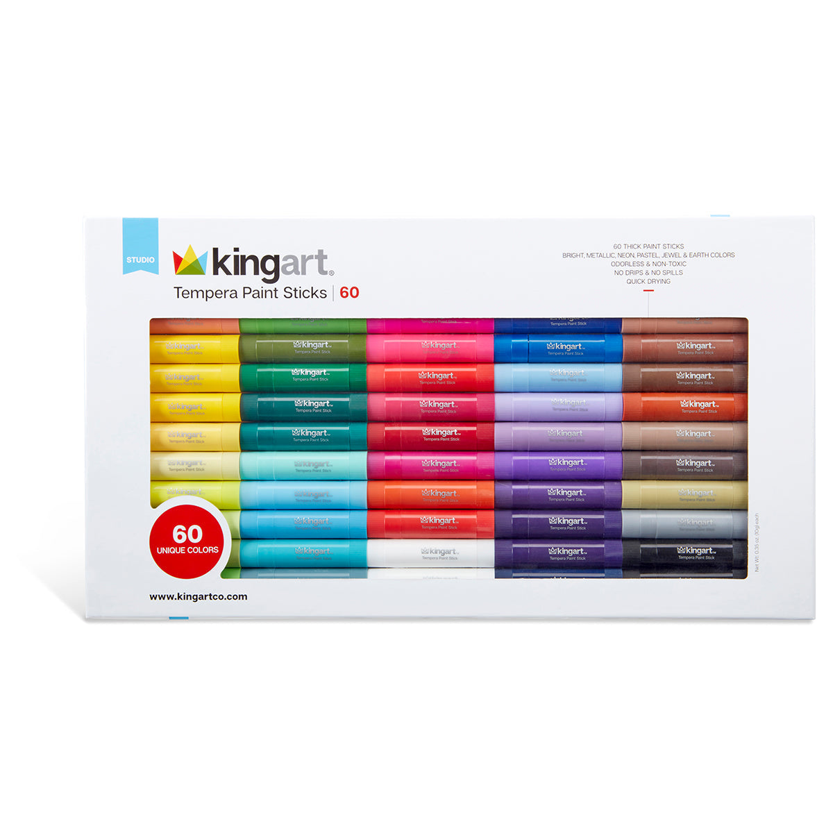 Tempera Paint Sticks 60 Color Art Set