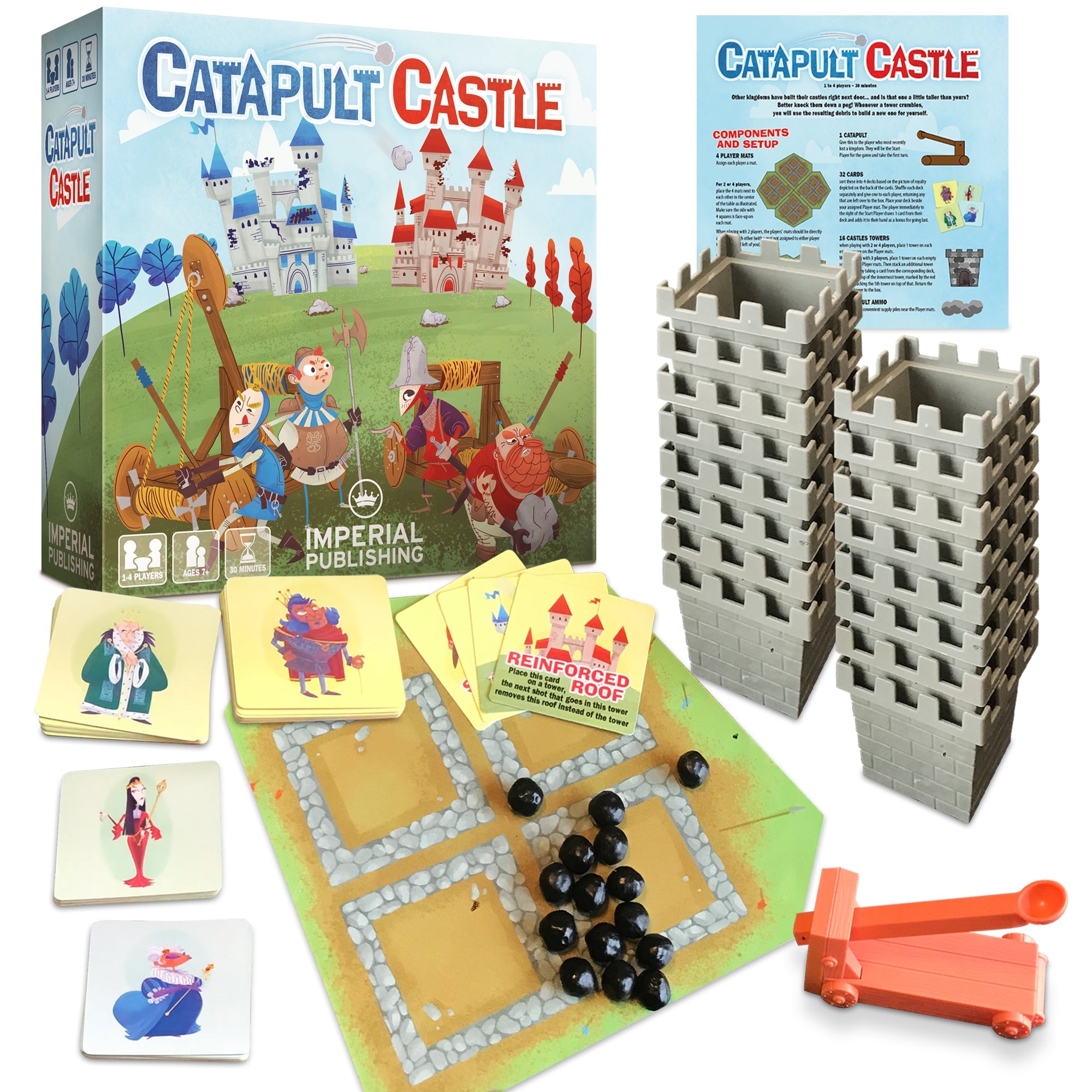 Catapult Castle Medieval Dexterity Game 1-4 Players