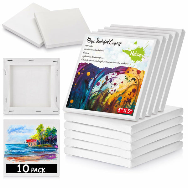 12PCS Mini Canvas Easel Set 4x4