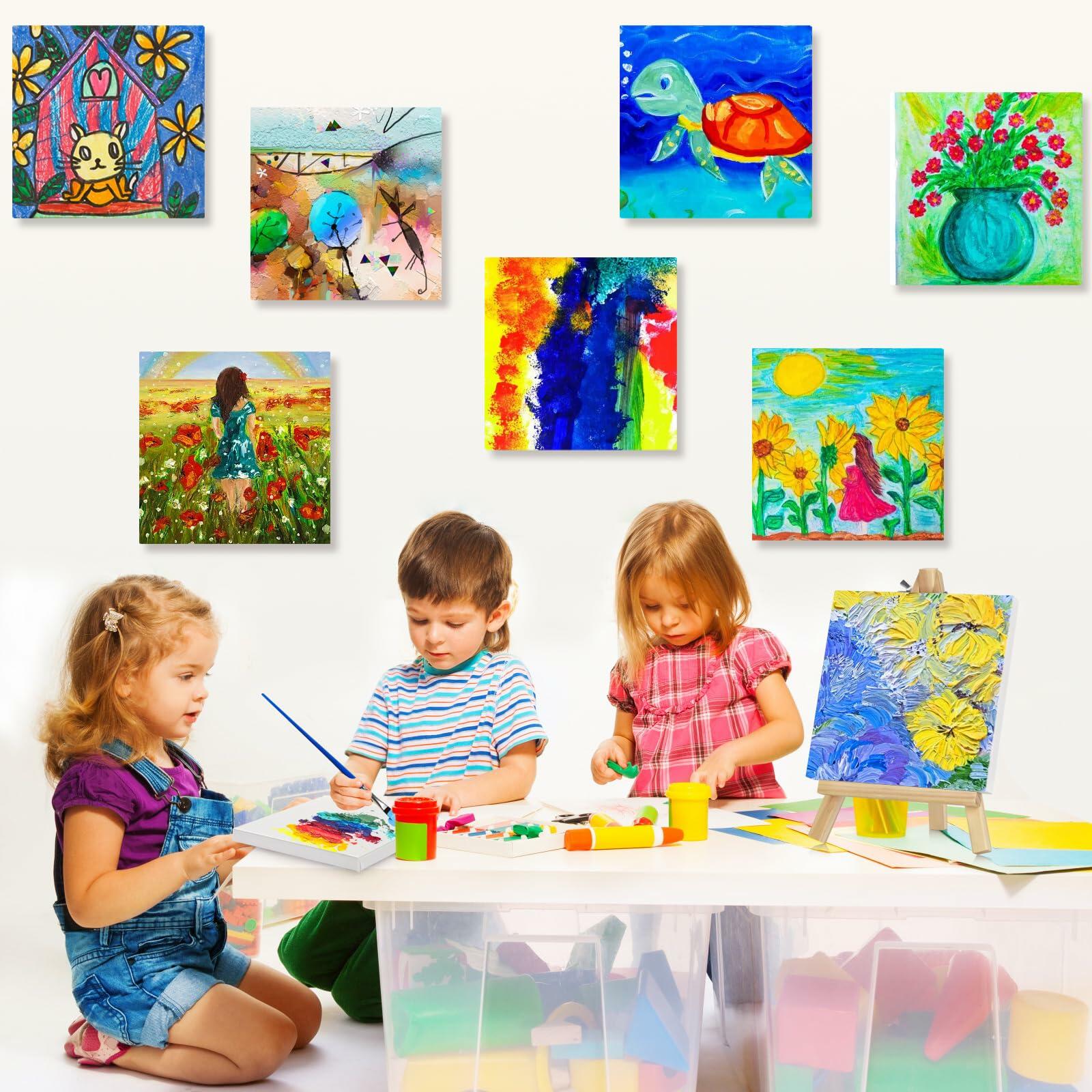 12PCS Mini Canvas Easel Set 4x4