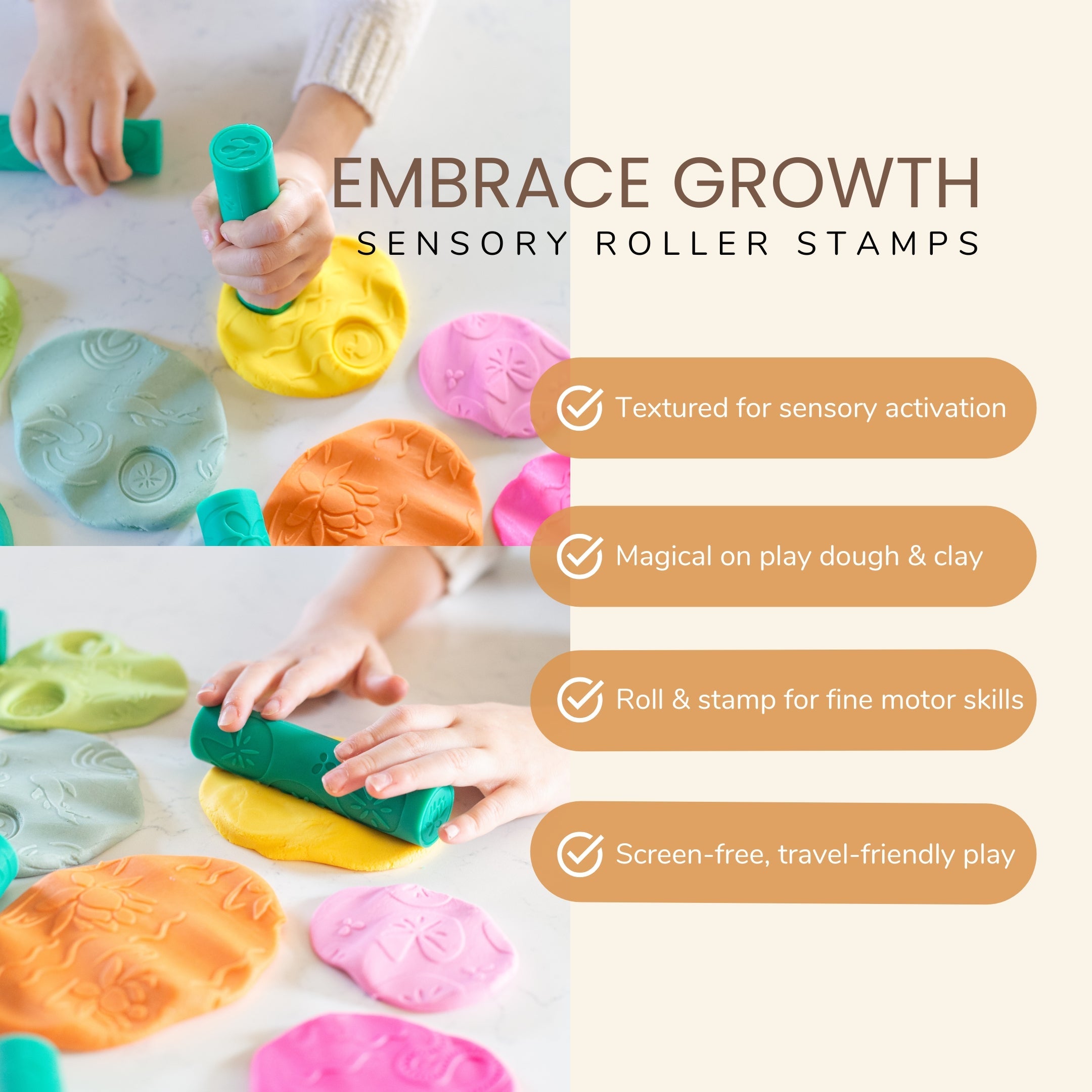 Pond Life Play Dough Rollers Set